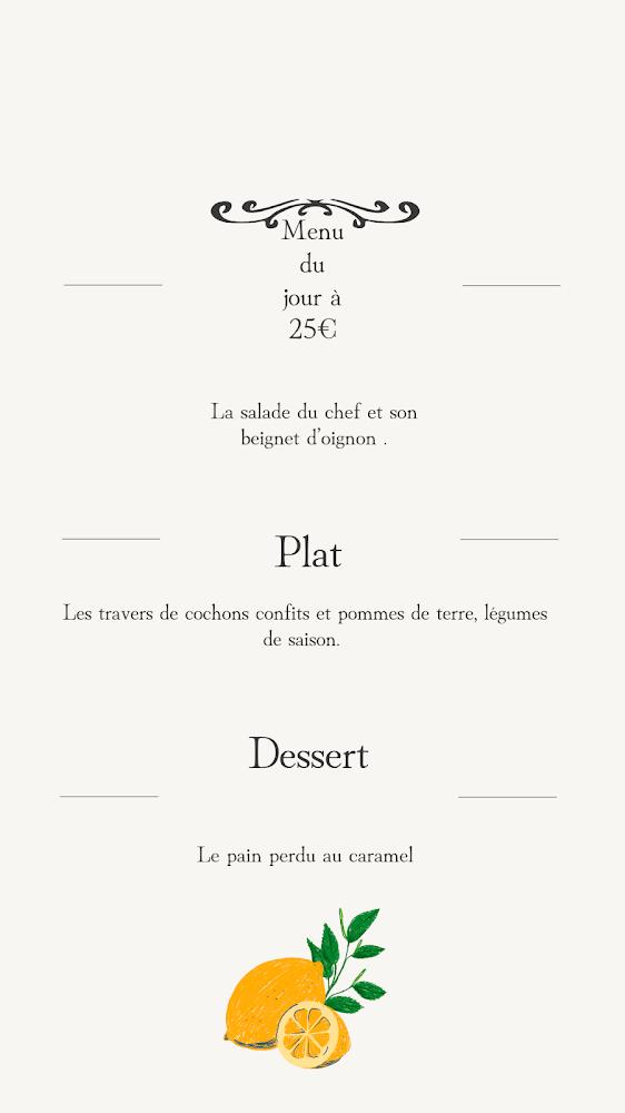 La Villa Héloïse - Menu Image 4